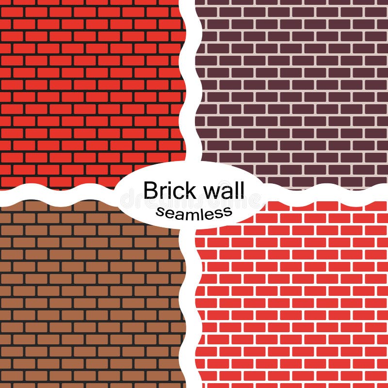 Placez des modèles sans couture du rouge, brun, murs de briques Reproduction continue du modèle de texture Illustration de vecteu illustration stock Placez des modèles sans couture du rouge, brun, murs de briques Reproduction continue du modèle de texture Illustration de vecteu illustration stock