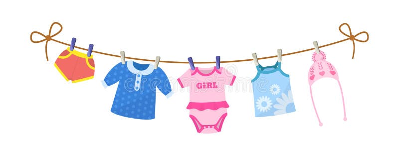 Placez des vêtements de bébé pour des enfants Vêtements pour la fille nouveau-née illustration stock Placez des vêtements de bébé pour des enfants Vêtements pour la fille nouveau-née illustration stock