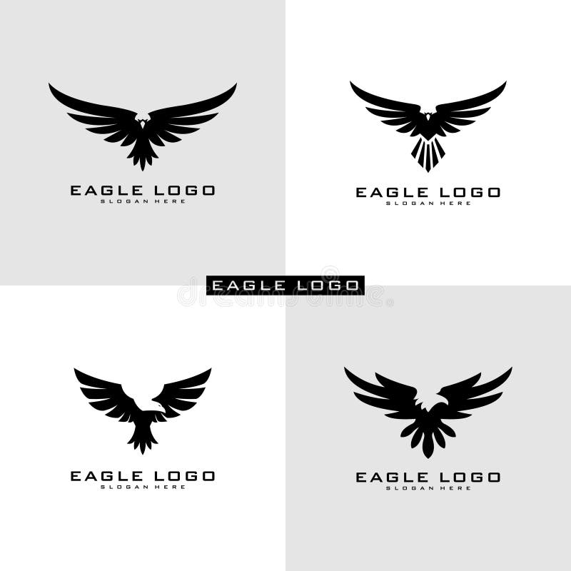 Placez du symbole d'Eagle Logo Vector illustration libre de droits Placez du symbole d'Eagle Logo Vector illustration libre de droits