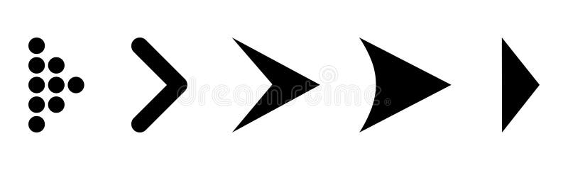 Placez l'icône de flèche Signe noir différent de flèches Éléments pour des affaires infographic - vecteur illustration stock Placez l'icône de flèche Signe noir différent de flèches Éléments pour des affaires infographic - vecteur illustration stock
