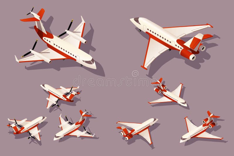 Placez le milieu et le petit avion pour le transport par avion illustration stock Placez le milieu et le petit avion pour le transport par avion illustration stock