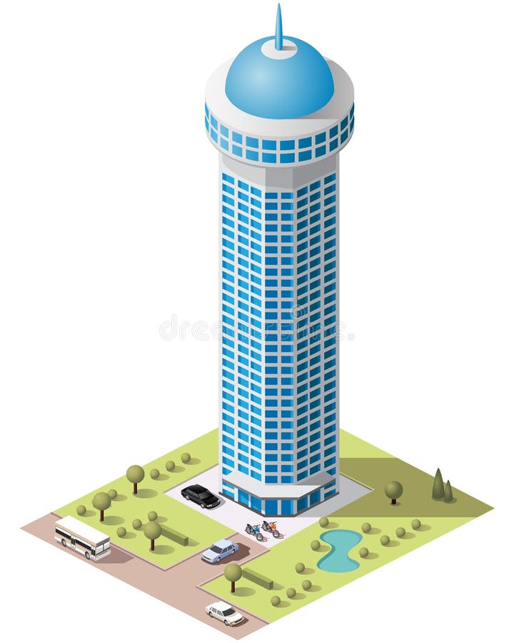 Download Placez Les Bâtiments De Tuiles Illustration Stock - Illustration du décoration, isometrics: 77156087