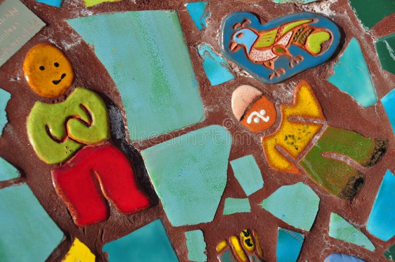 Placă ceramică mozaic colorată royalty free stock images