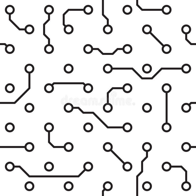 Placă de circuite computerizate fără probleme vector illustration