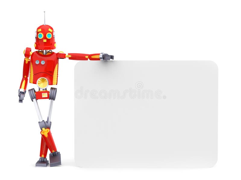 Placă retro-robot de epocă vector illustration