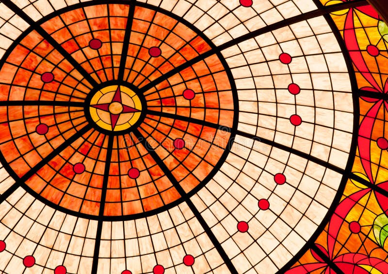 Plafond en verre souillé image stock Plafond en verre souillé image stock