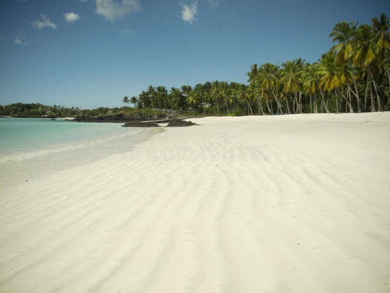 Empty white sand beach on Comoros, a small island off the coast of Madagascar. Empty white sand beach on Comoros, a small island off the coast of Madagascar