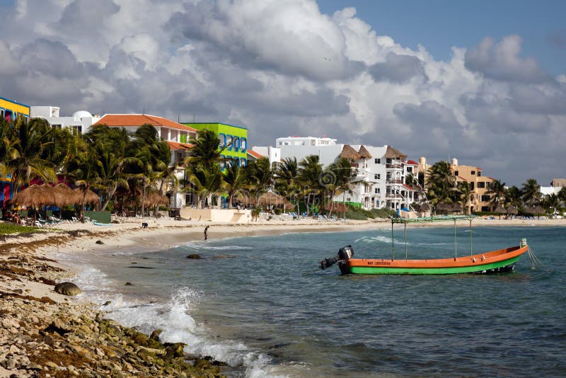 Plage d'Akumal dans Quintana Roo, Yucatan, Mexique photos libres de droits Plage d'Akumal dans Quintana Roo, Yucatan, Mexique photos libres de droits