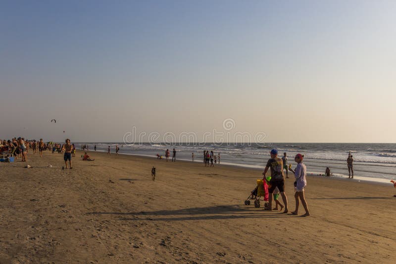 Plage Darambol Goa Inde 23 Février 2017 Marché Aux