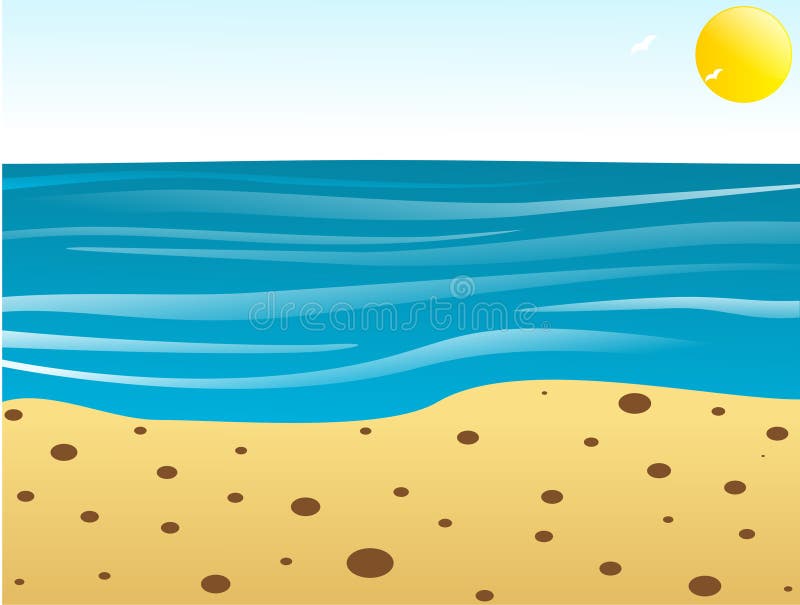 Plage d'été illustration de vecteur Plage d'été illustration de vecteur