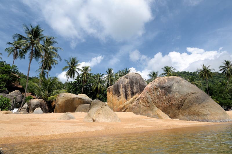 Plage de corail sur l'île de Samui photos libres de droits Plage de corail sur l'île de Samui photos libres de droits