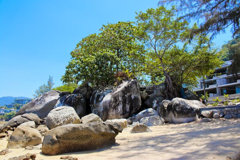 Plage de Kamala, phuket, Thaïlande images libres de droits