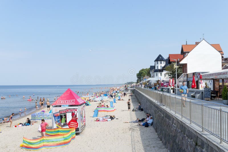 Plage de mer baltique dans Sarbinowo photographie stock Plage de mer baltique dans Sarbinowo photographie stock