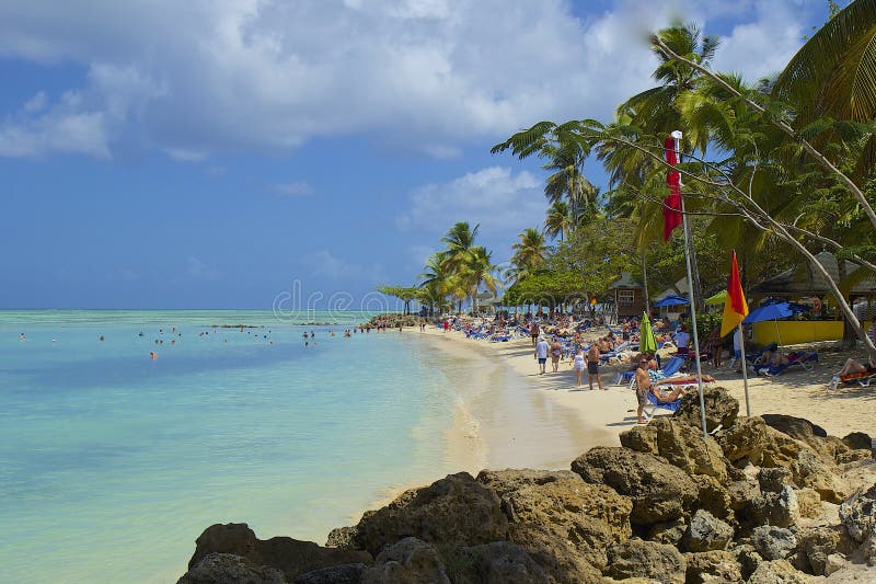 Plage de point de pigeon, Tobago, des Caraïbes photos stock Plage de point de pigeon, Tobago, des Caraïbes photos stock