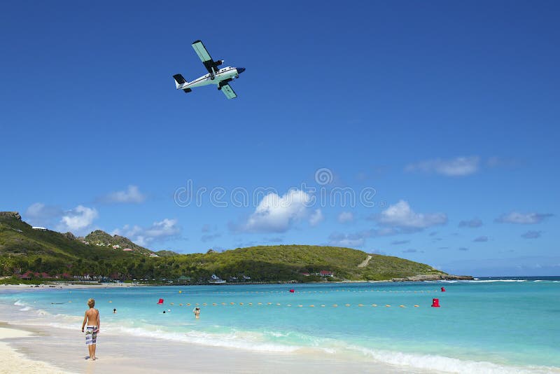 Plage de San Jean dans St Barths, des Caraïbes image libre de droits Plage de San Jean dans St Barths, des Caraïbes image libre de droits
