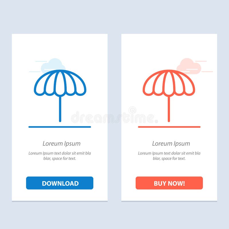 Plage, parapluie, temps, téléchargement bleu et rouge humide et acheter maintenant le calibre de carte de gadget de Web illustration libre de droits Plage, parapluie, temps, téléchargement bleu et rouge humide et acheter maintenant le calibre de carte de gadget de Web illustration libre de droits