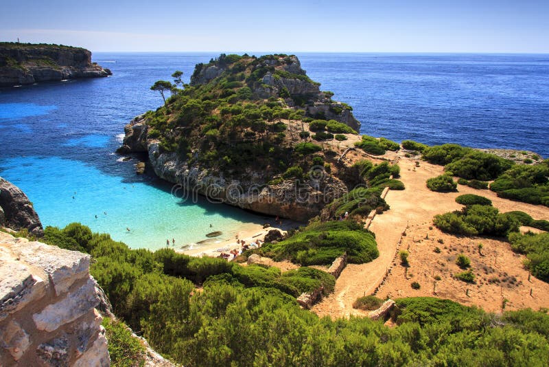 Cala Des Moro Beach on island of Mallorca. Cala Des Moro Beach on island of Mallorca