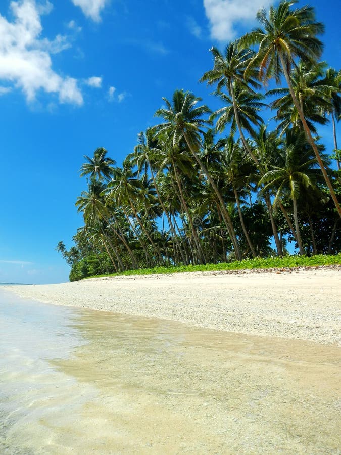 Plage sablonneuse dans le village de Lavena sur l'île de Taveuni, Fidji Taveuni est le tiers - la plus grande île aux Fidji