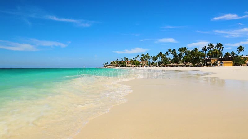 Plage étonnante de mer des Caraïbes de beauté Île d'Aruba