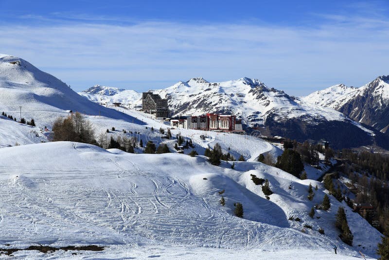 Una foto de en estación de esquí de, Francia.