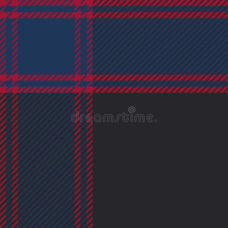 Plaid pattern seamless vector illustration. Black blue red check plaid for fashion textile design.