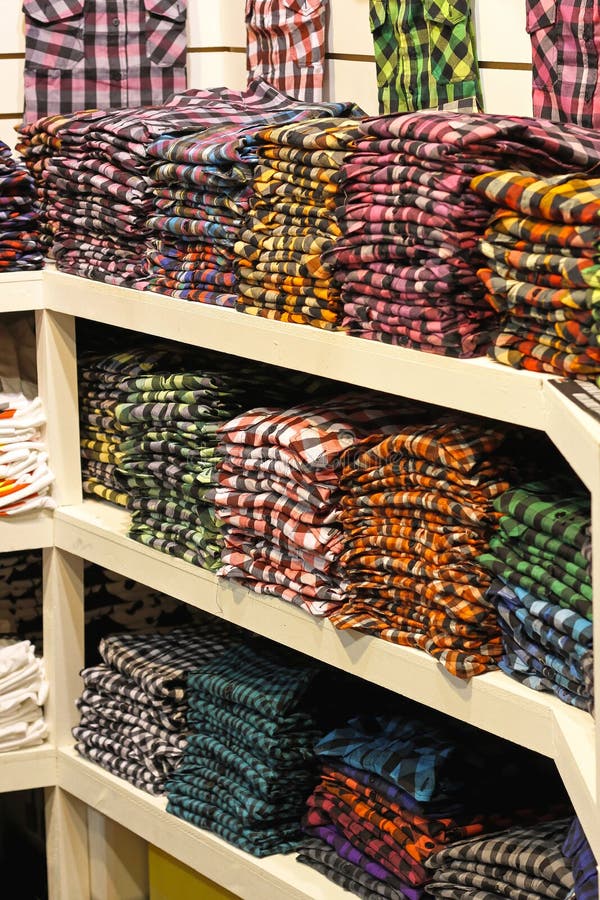 Plaid shirts shop stock image. Image of store, plaid 29644089