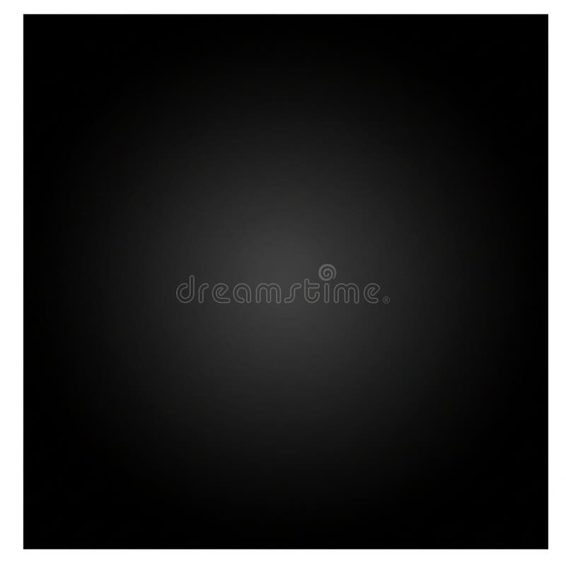 A plain black gradient background transitioning from dark to light from the edges toward the center, creating a subtle spotlight effect. The image is void of any distinct objects or patterns, making it suitable for use as a background or for overlaying text and graphics. Plain objects illustrations