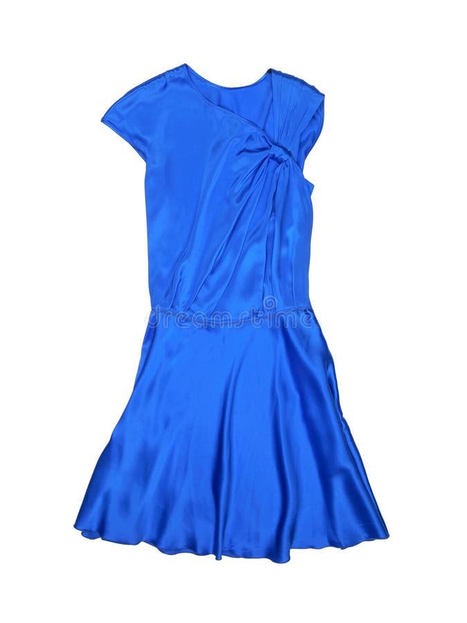 blue plain dress