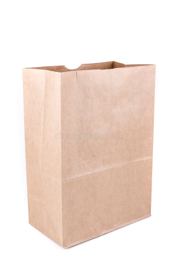 Plain brown paper bag stock photo. Image of blank, isolated 26611774