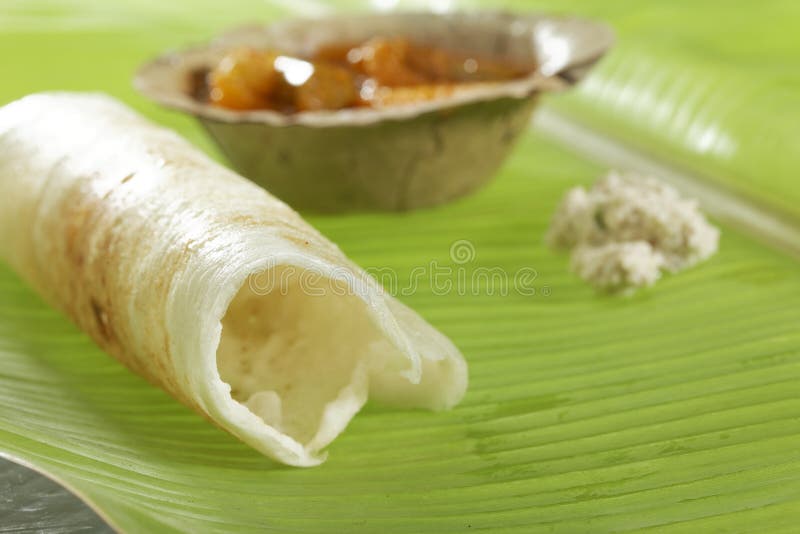 Plain Dosa with Chutney and Sambhar. Stock Photo Image of garam, lentil 42959766