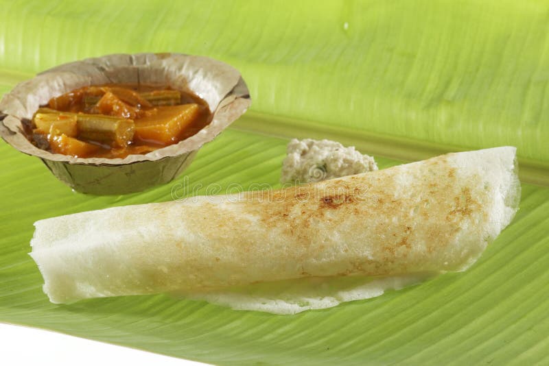 Plain Dosa with Chutney and Sambhar. Stock Photo Image of garam, lentil 42959766