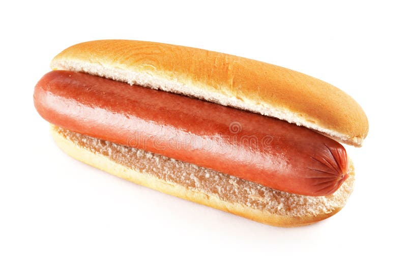 Hot Dog with Big Sausage and Mustard Stock Photo Image of sandwich