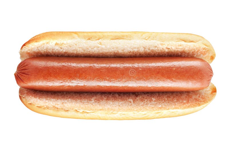 Plain Hot Dog With Big Sausage Stock Image Image of fastfood