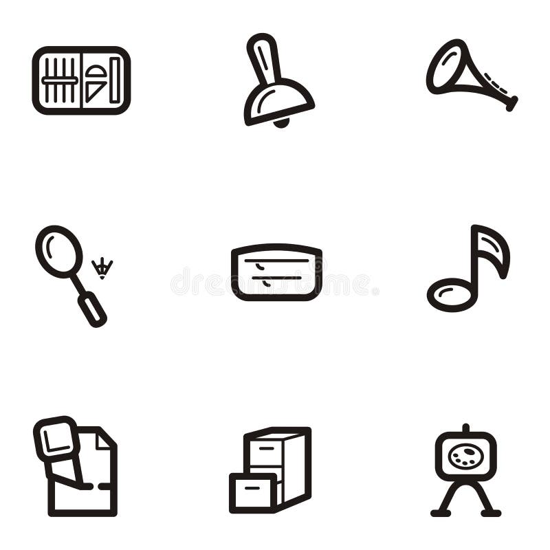 Plain Icon Series - Education stock illustration