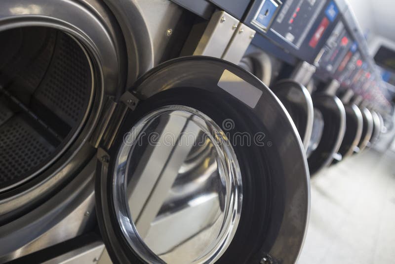 Plain modern Washing machines royalty free stock images