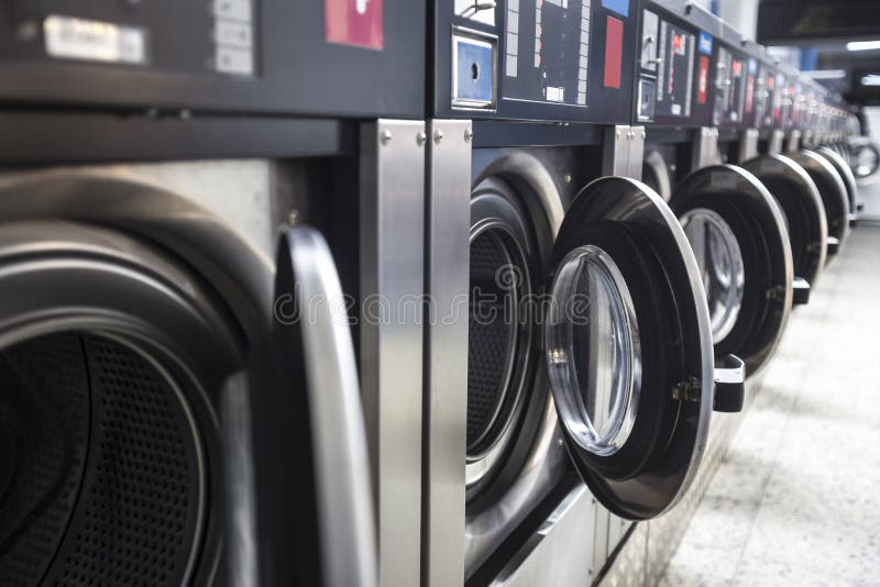 Plain modern Washing machines royalty free stock photo