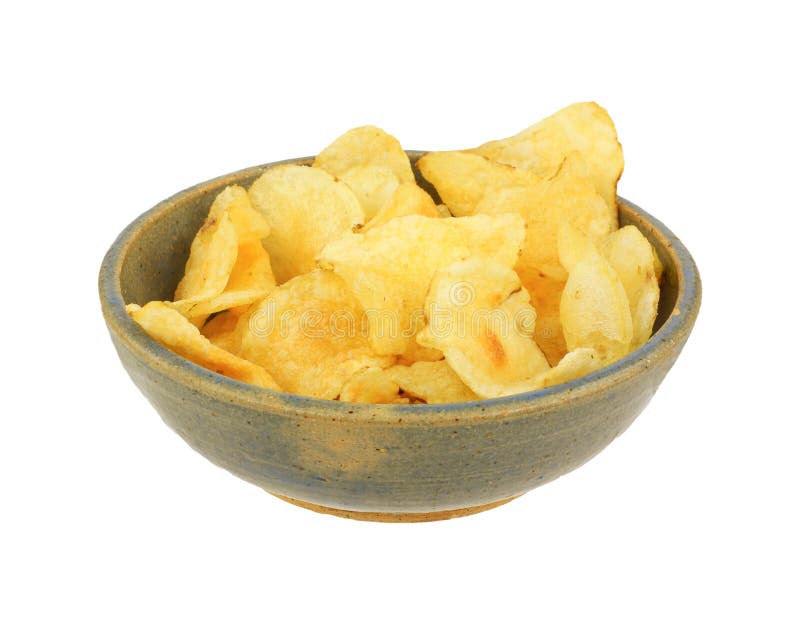 Plain Potato Chips in an Old Bowl Stock Image Image of plain, item 13126461