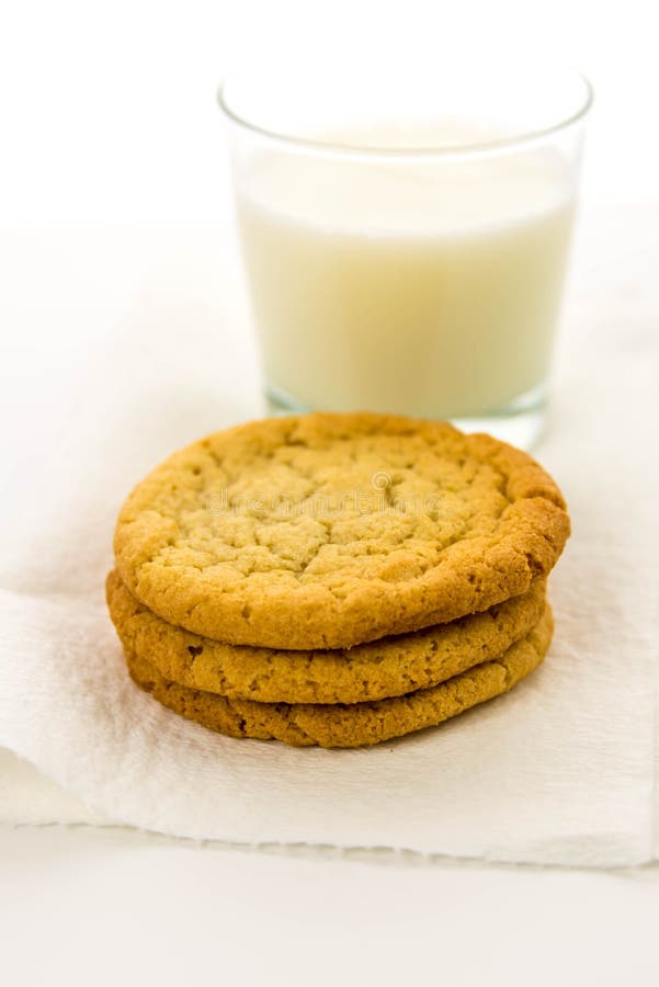 Plain Sugar Cookies and Cup of Milk Stock Photo Image of snack