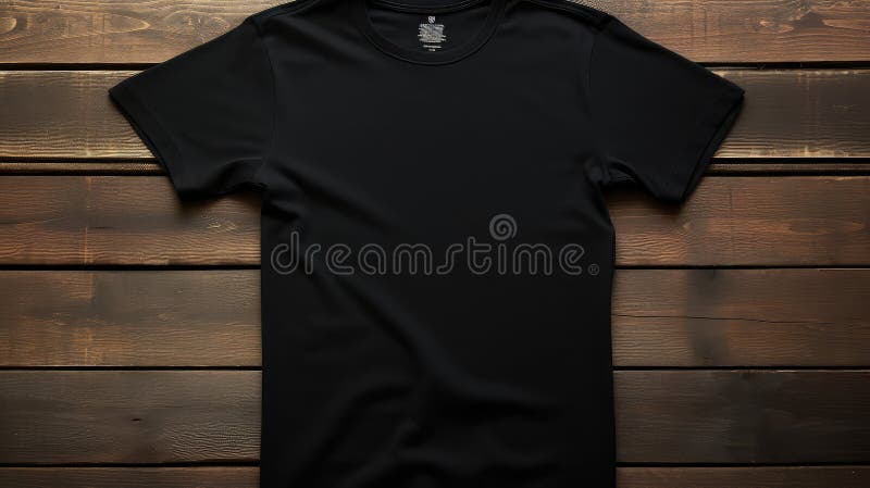 Mockup Vector Plain Black T Shirt Download Men Black Tshirt