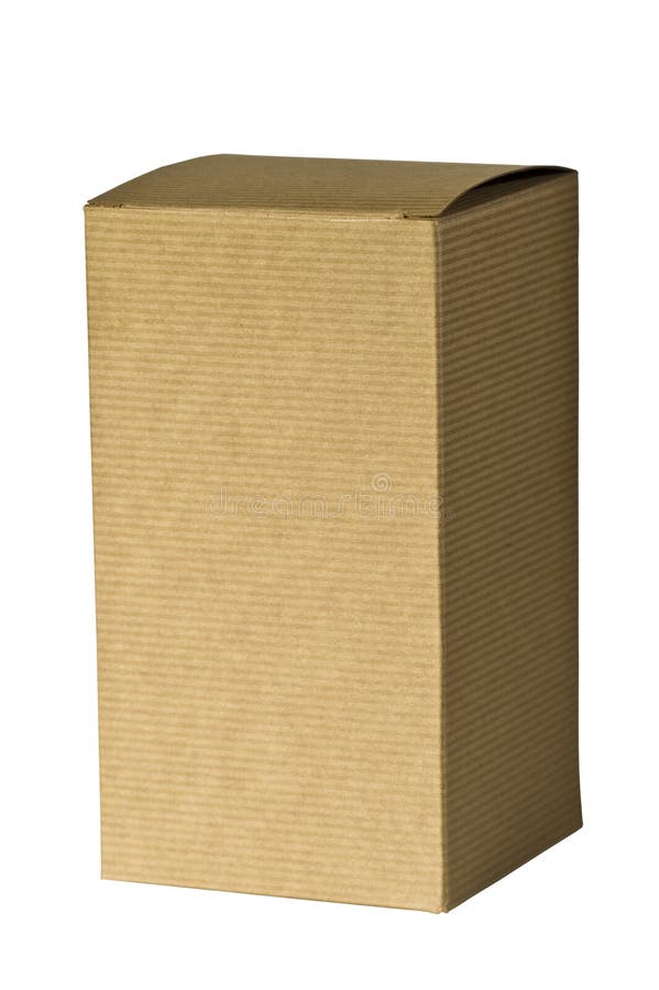 Plain Tall Brown Gift Box stock image. Image of empty 5043817