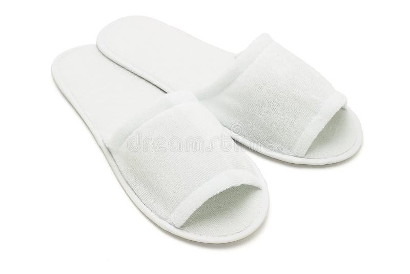 plain white slippers