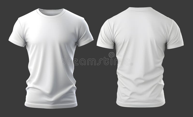 Plain White T-shirt Mockup Template Stock Image - Illustration of vivid ...