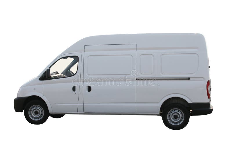 Plain white van stock image. Image of 