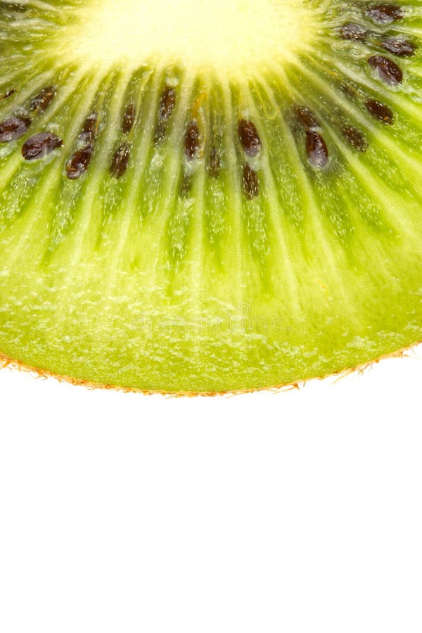 Plak van vers kiwifruit op witte achtergrond royalty-vrije stock foto's Plak van vers kiwifruit op witte achtergrond royalty-vrije stock foto's