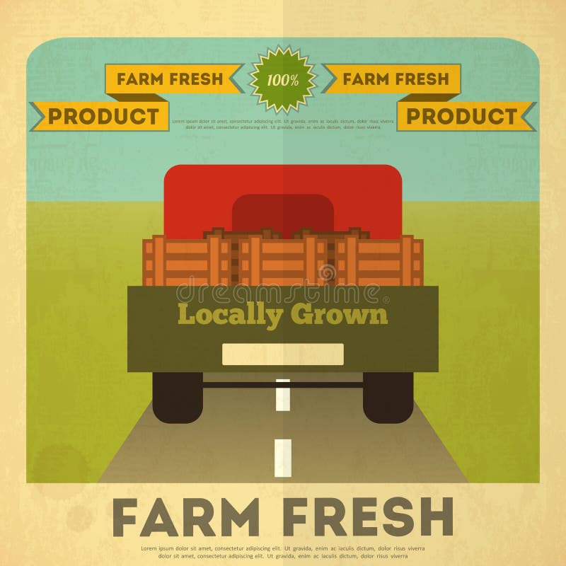 Plakat dla Organicznie Rolnego jedzenia royalty ilustracja Plakat dla Organicznie Rolnego jedzenia royalty ilustracja