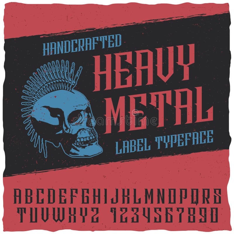 Plakat mit Heavy-Metal-Etiketten