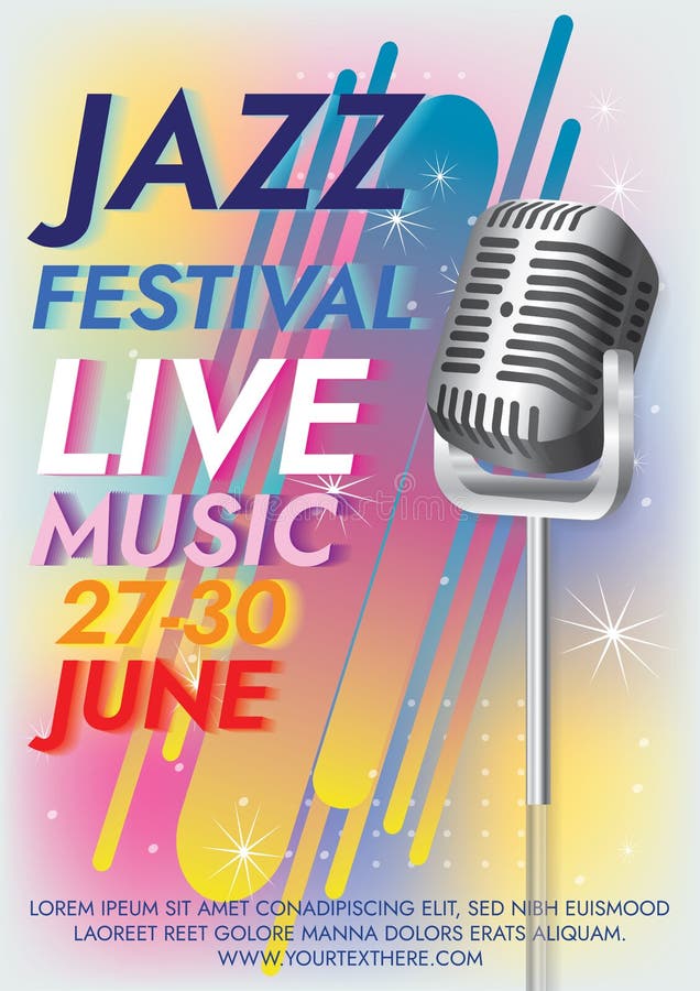 Plakat z festiwalu muzycznego śpiewającego wektora bitwy na imprezę royalty ilustracja