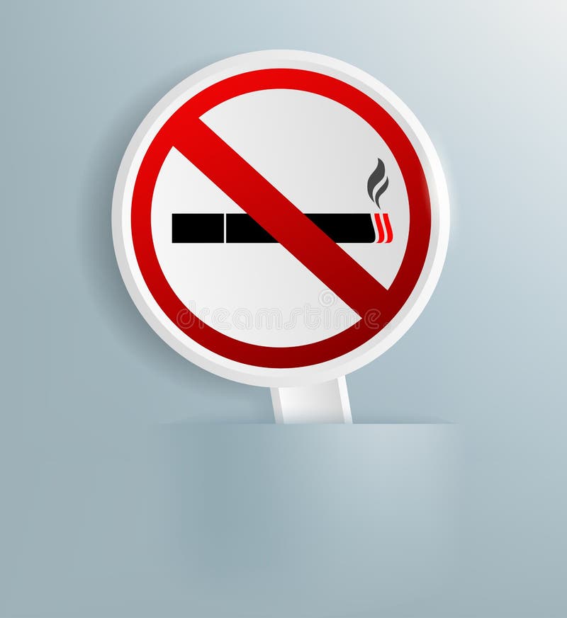 Plakette, die Rauchverbot kennzeichnet