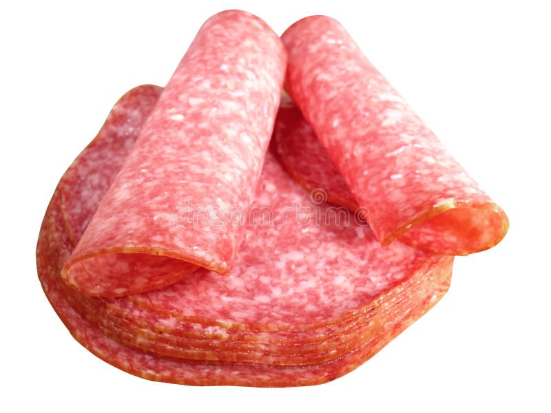 Plakken van salami stock foto. Image of maaltijd, snack 17358060
