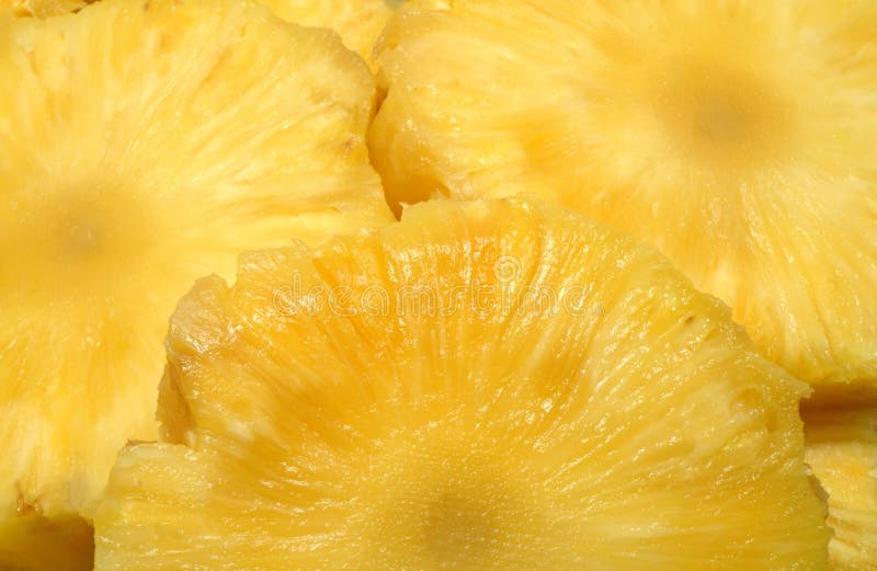 Plakken verse ananas royalty-vrije stock afbeelding